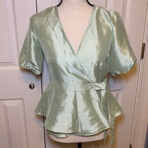 Vero Moda Maya Wrap Peplum Top